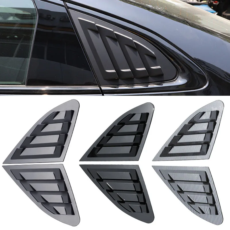 Car Modification Decoration Is Suitable for Chevrolet 16-22 Malibu XL Rear Window Triangle Blinds Shark Gill Patch