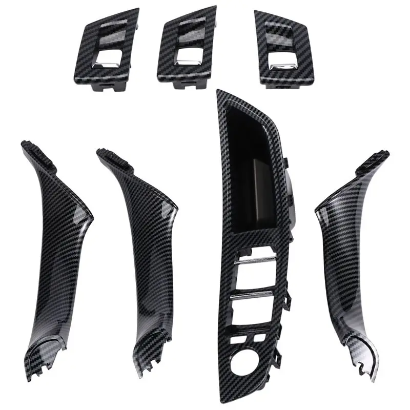 ABTD-7PCS Right Hand Drive RHD For BMW 5 Series F10 F11 Car Interior Door Handle Inner Panel Pull Trim Cover Armrest