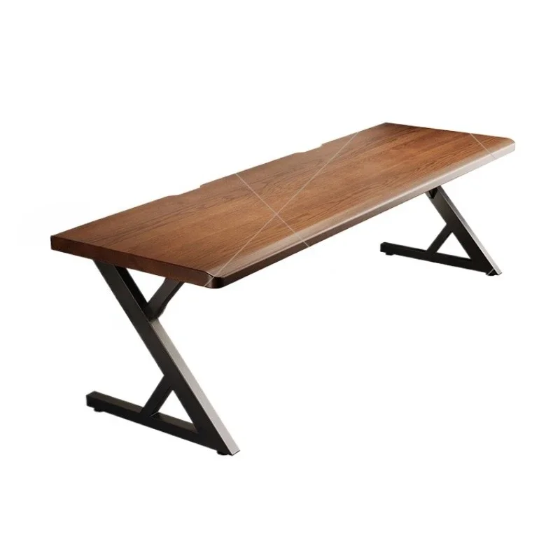 Mechanical arm can be installed, all solid wood e-sports table, two-person computer table, desktop bedroom, home desk