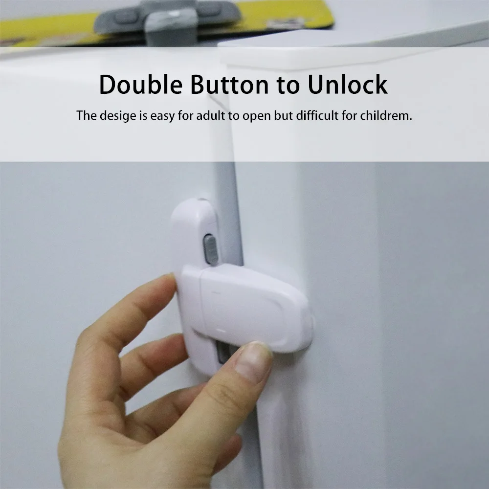 

Child Cabinet Child Lock Protector Freezer Lock Fridge Door Lock Refrigerator Catch Baby Safety