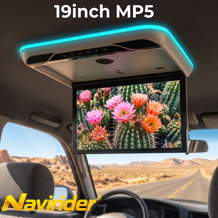 19 Inch Foldable MP5 Ceiling Monitor for Mercedes Benz Vito Roof Mount TV Car Multimedia Video Player HDMI Input HD Screen