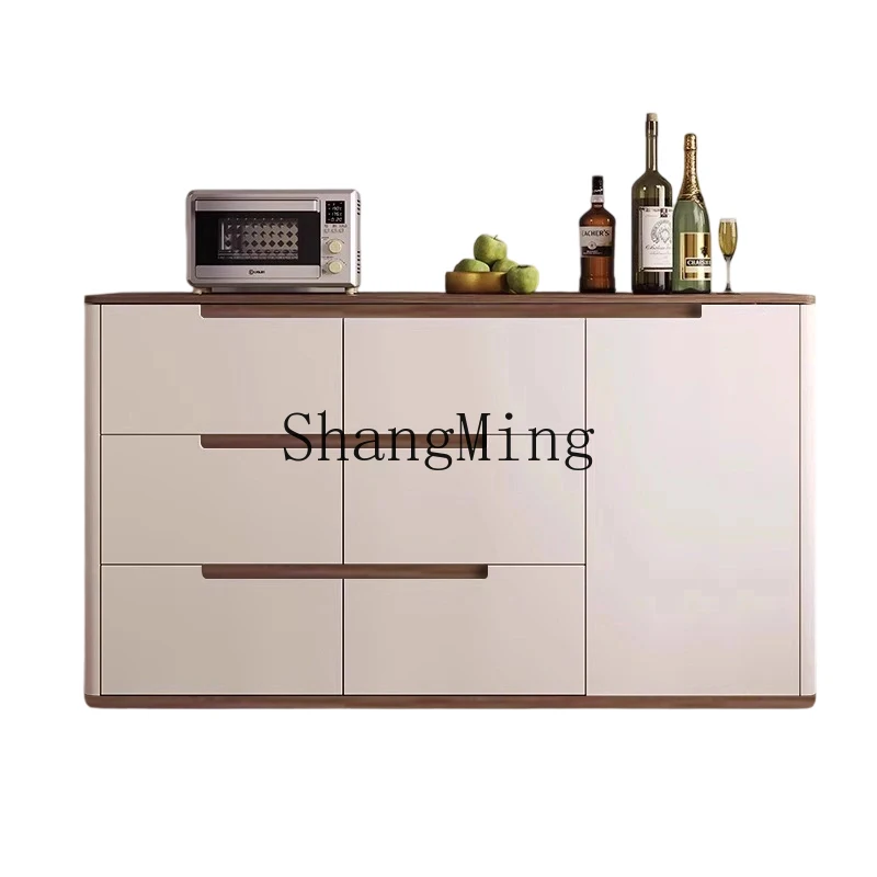 ZJH Solid wood rock slab, dining side cabinet against the wall,  cabinet, multi-functional household , cupboard, tea cabinet