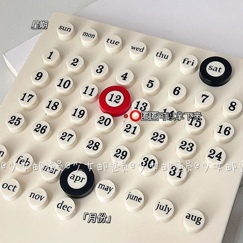 Retro DIY Ferrule Perpetual Calendar Countdown Calendar Cute Creative Desktop Small Ornaments Desk Calendar