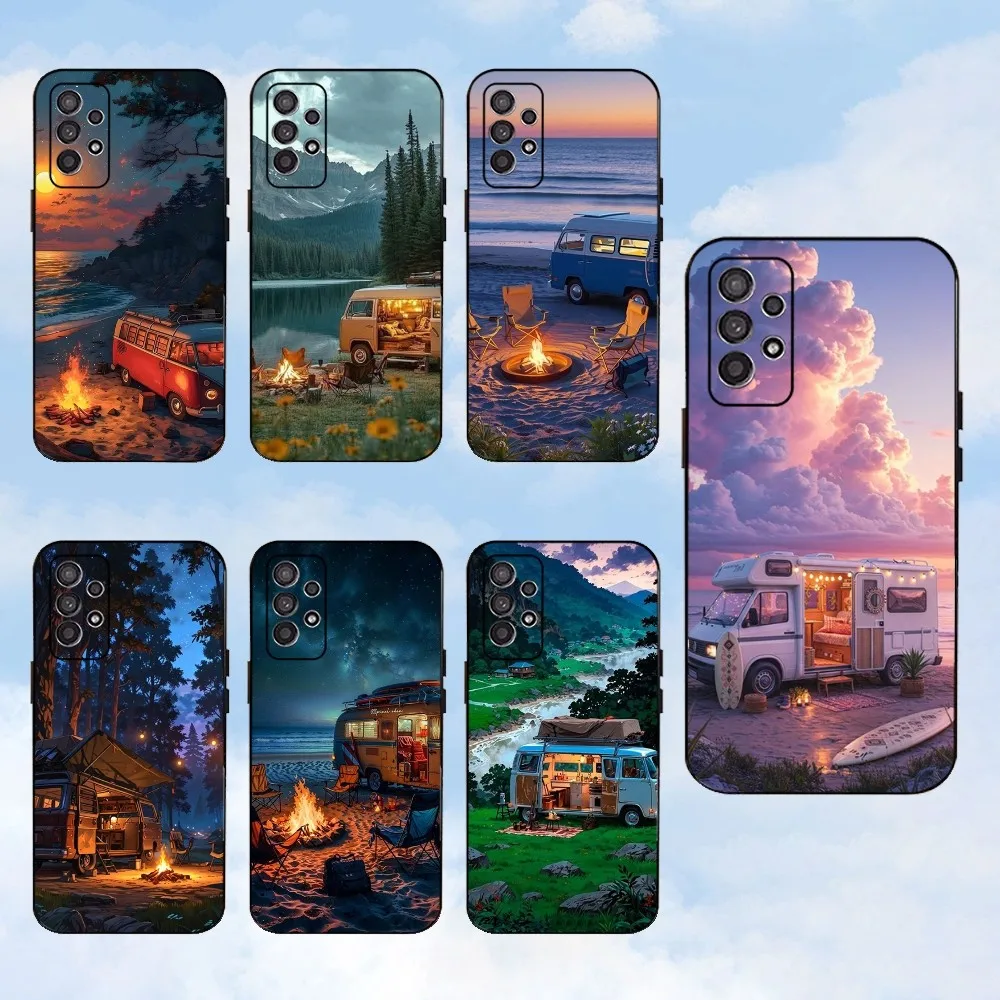

Forest Landscape Vehicle Phone Case For Samsung S25,S24,S23,S22,S21,S20,S10,Ultra,Plus,Lite,FE,Soft Silicone Black Cover