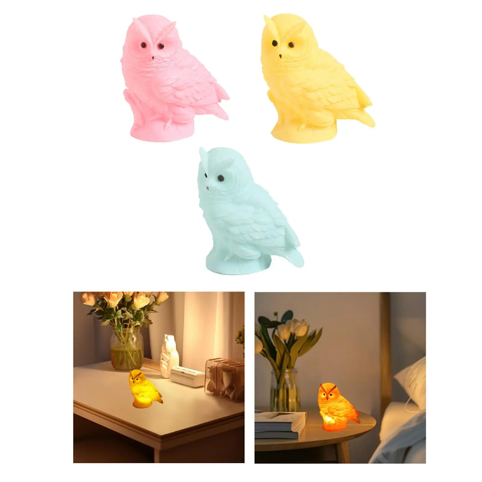 ضوء ليلي على شكل بومة، ضوء ليلي لطاولة الأطفال للأطفال الصغار في سن المراهقة