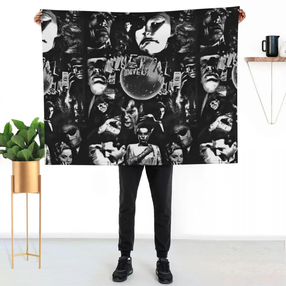 Universal Horror Throw Blanket Blankets For Bed valentine gift ideas Designers Plaid Extra Large Throw warm for winter Blankets
