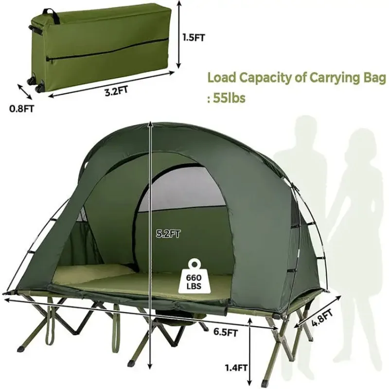 

Factory Directly Supply Waterproof Outdoor Tents High Quality Hiking Camping Bed Tent Cot Off Ground Tent for Sale