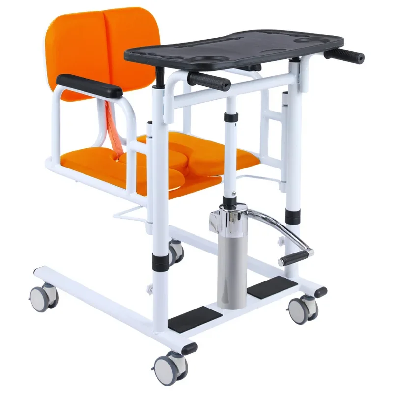Bedridden elderly transfer machine hydraulic lifting transfer machine paralyzed patient care shower seat dining table and chair