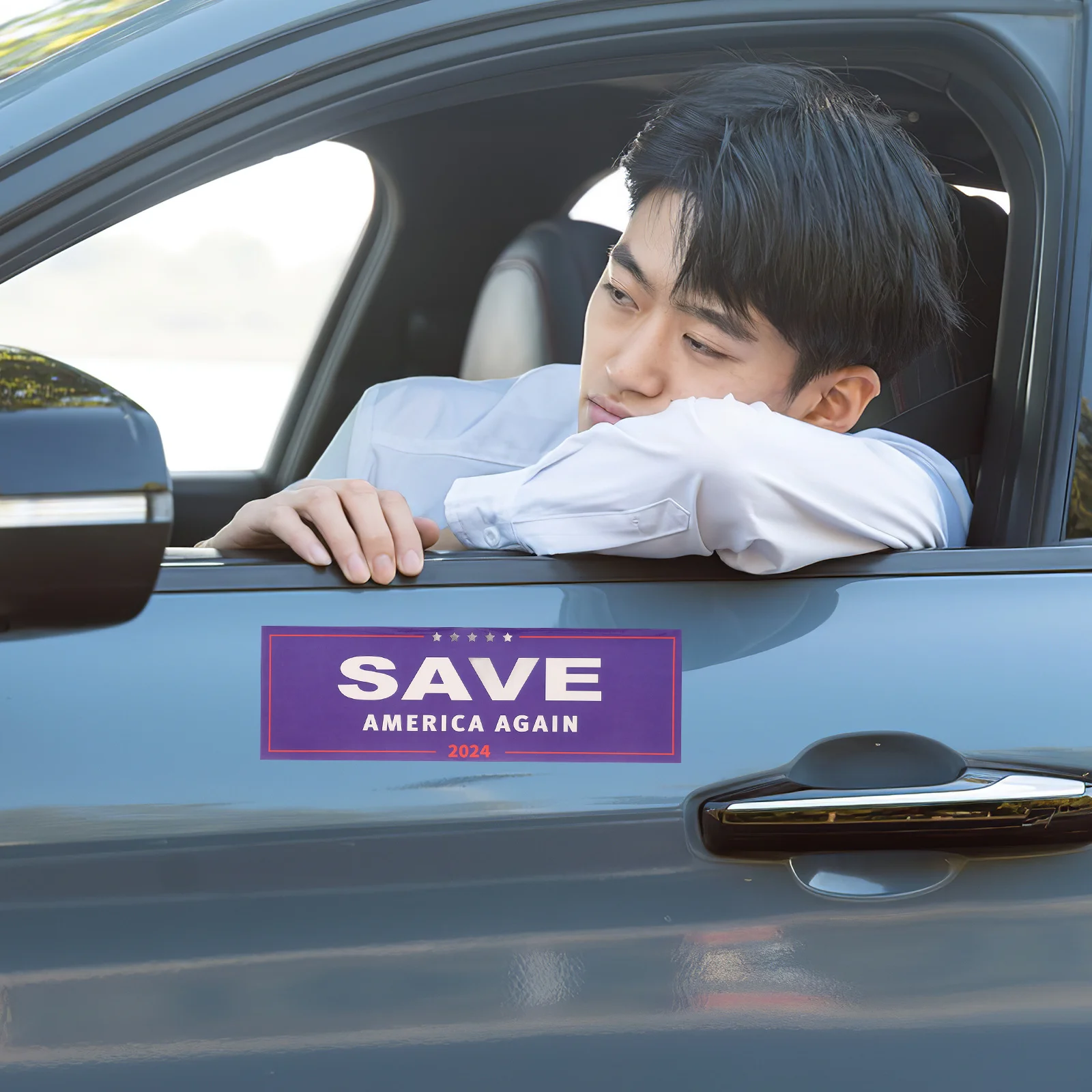 

10 Sheets Rectangular Voting Stickers American Presidential Election Support Labels Voting Stickers Supporting Sticker