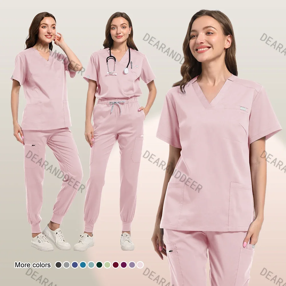 

Nursing home nurse, pet hospital doctor, dental clinic, beauty salon, surgical work clothes, medical thick color matte set