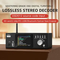 Flagship HIFI Digital Music Player ES9038Q2M DAC DSD512 Lossless Decoding Audio Decoder QCC5125 Bluetooth 5.1 AMANERO USB