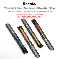 Ultra Thin Diamond Flat File 0.5/0.8/1mm Thickness 150/200/400/600# Grit Hand Assorted File Knife For Grinding Jade Mold Etc