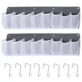 Motorum örgü depolama cepler karavan RV kılıfı organizatör ile başucu asma kancaları Camper accessokamp araba çadırı aksesuar