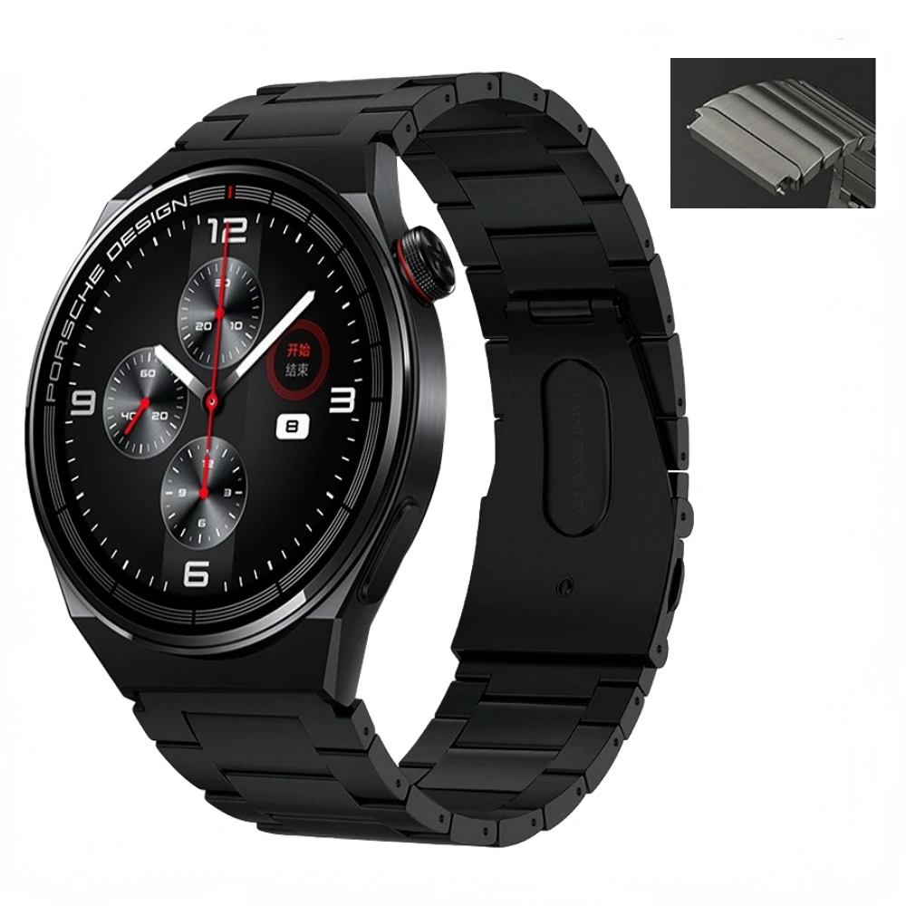 Tali titanium PureTitanium 22mm untuk jam tangan Huawei GT3 Pro/3/4/GT 2 Pro 46mm, gelang logam Samsung Galaxy jam tangan 3/Gear S3 untuk Amazfit GTR