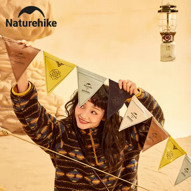Naturehike Camping String Flag 5 Colors Colorful Pennant Birthday Party Decorations Bunting Banners Home Hanging Flag