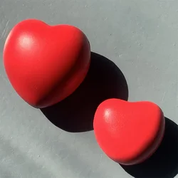 Big Small Bouncy Ball Heart Shape Stress Ball Soft Slow Rising Stress Relief Sticky Hand Grip Pressure Ball Play Kids Adults Joy
