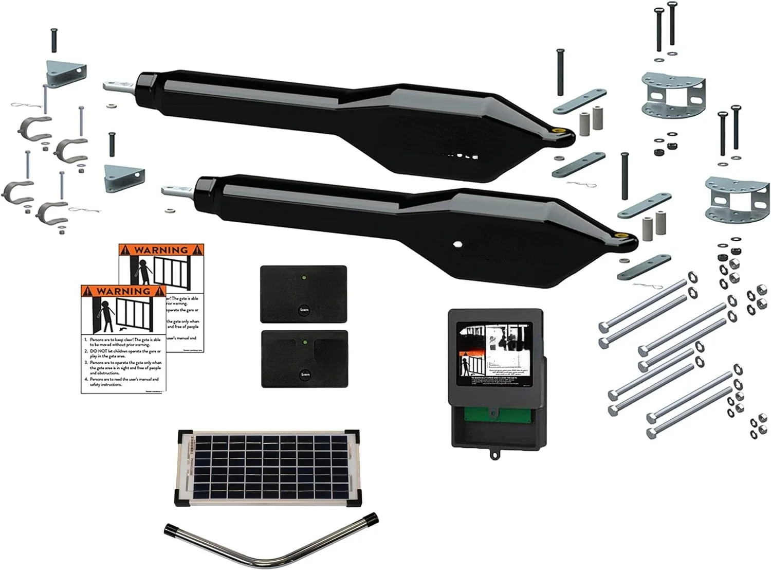 Heavy-Duty Solar Automatic Gate Opener Kit for Driveway Swing Gates with Long-Range Solar Gate