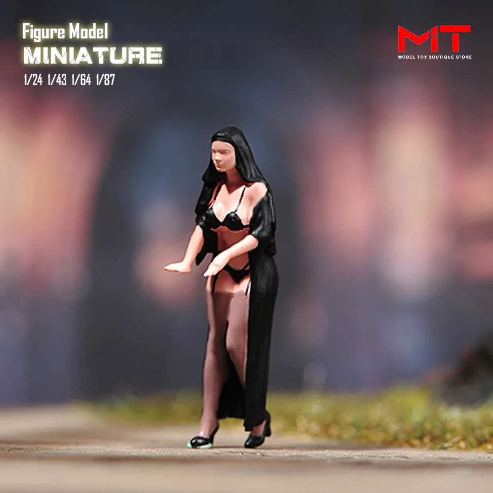 راهبة بيكين شخصية سيارة مرسومة يدويًا ، تمثال ديوراما ، نموذج دمية صغيرة ، دعامة مشهد ، 1: 87 ، ديكور ، 24