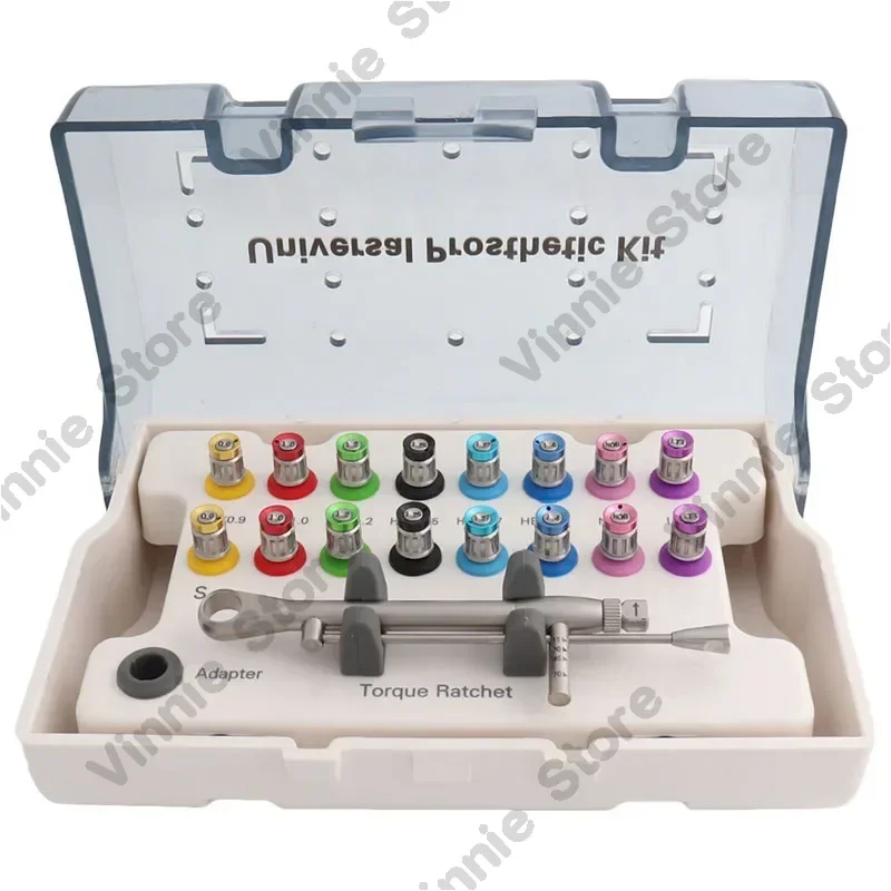 

Набор инструментов для ремонта дентальных имплантатов: универсальный набор отверток и динамометрический ключ