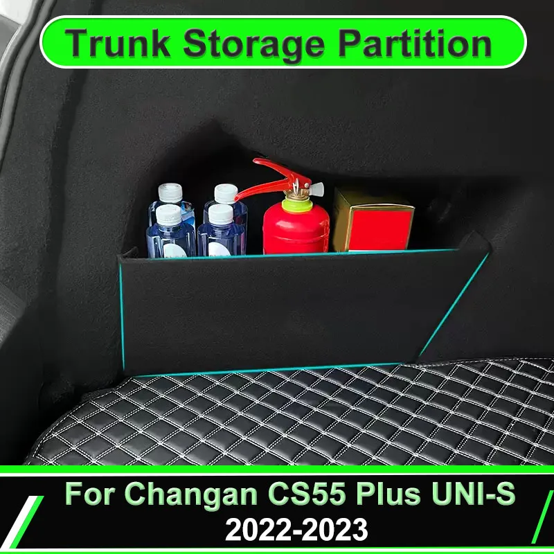 

For Changan CS55 Plus UNI-S Nevo Q05 2022 2023 Car Trunk Partition Storage Box Organizer Side Parts Interior Accessories Tools