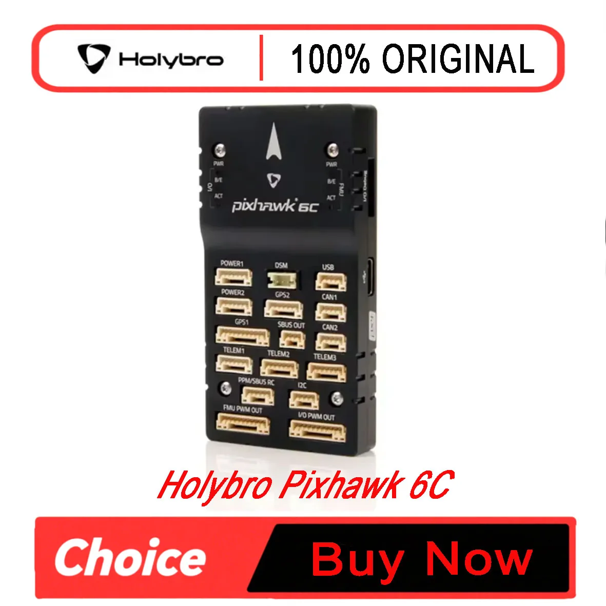 Holybro Pixhawk 6C Autopilot STM32H743 IMU Redundancy PM02 PM06 PM07 M9N M10 GPS for FPV UAV Drone