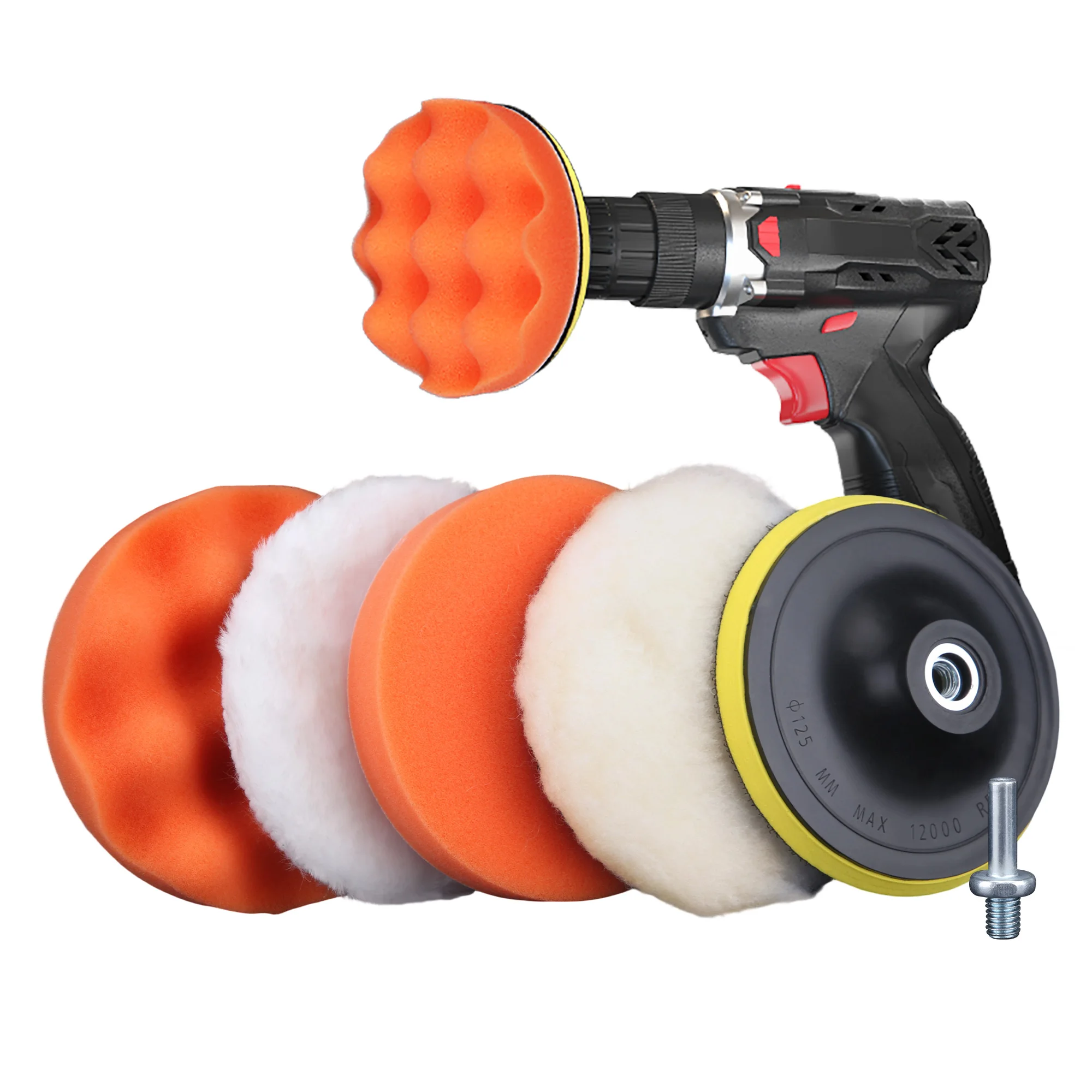 

HUHAO 6 шт. шлифовальные диски и набор насадок для полировки автомобиля, набор губок для полировки автомобиля, набор колес для дрели, идеально подходит для ухода за автомобильной краской