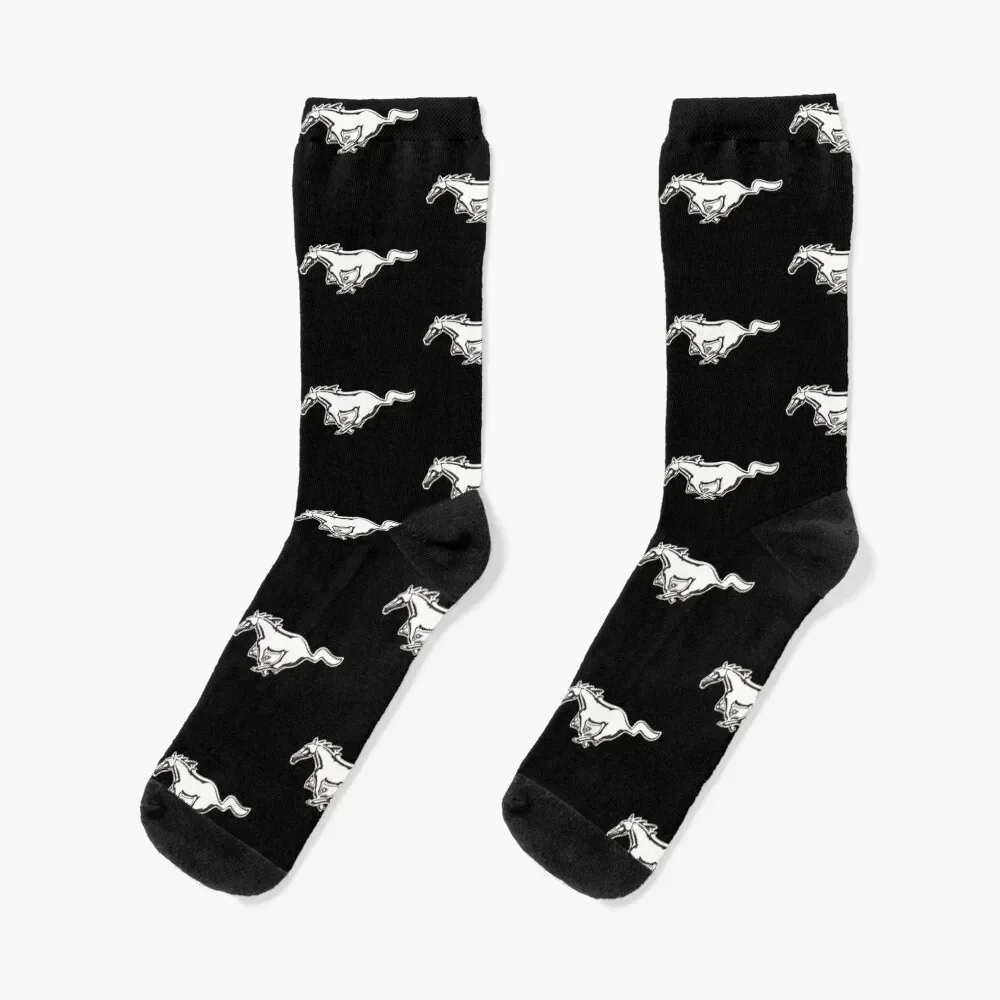 

Mustang Logo Socks anti slip football funny gift cycling Men's Socks Women's
