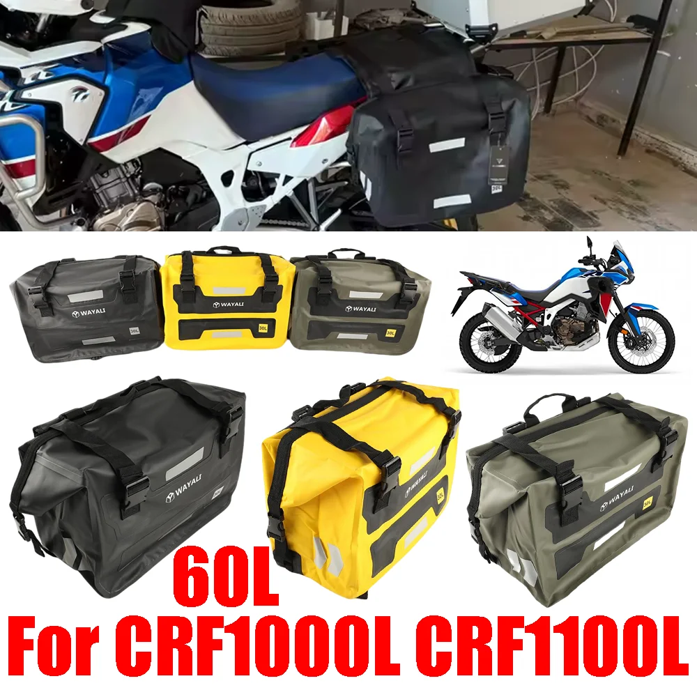 For HONDA Africa Twin CRF 1100 1000 CRF1100L CRF1000L Motorcycle Saddle Bag Quick Release Luggage Storage Bags Waterproof Bag