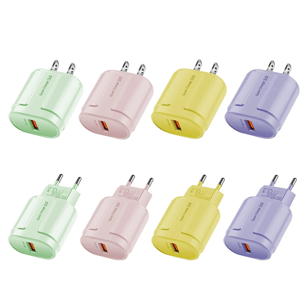 New 18W3A Fast Charger QC 3.0 USB Charger Quick Charge 3.0 Phone Charger for iPhone for Huawei for Samsung for Xiaomi EU US Plug