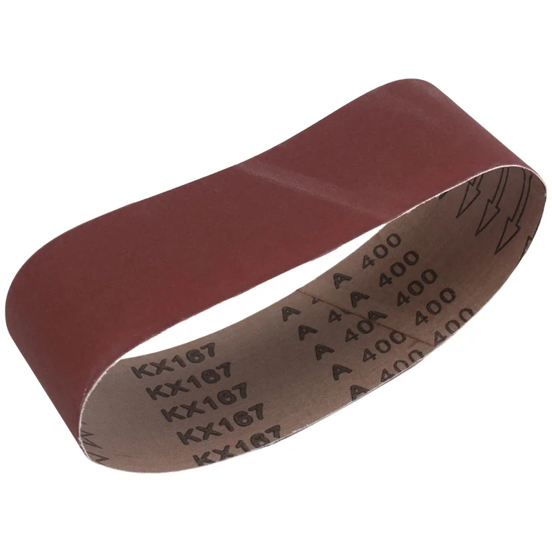 สายพานขัดอะลูมิเนียมออกไซด์3X21นิ้ว (75X533mm) กระดาษทราย15แพ็ค (80 120 180 240ปลายข้าว400) สำหรับเครื่องขัดสายพาน