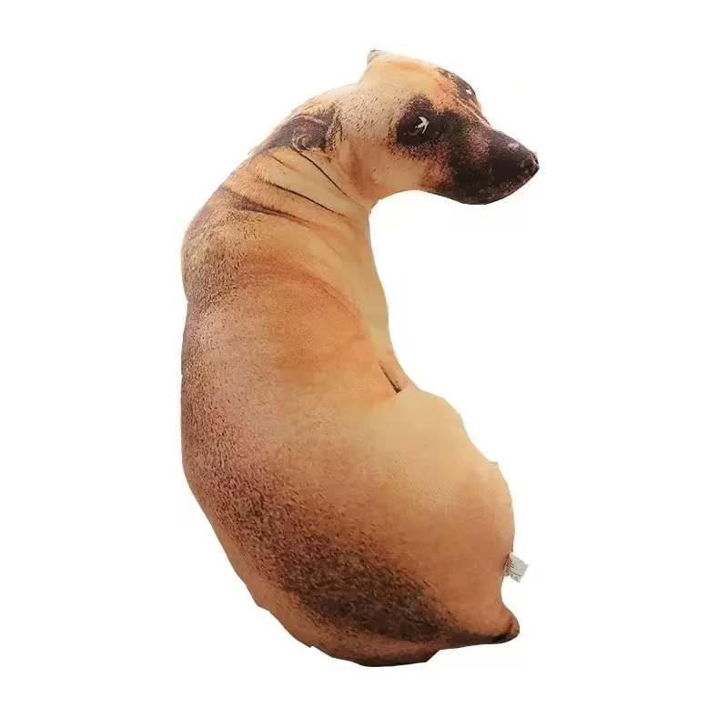 50cm Cute Simulation Dog Plush Toy 3D Printing Stuffed Animal Dog Plush Pillow Stuffed Cartoon Cushion Kids Doll Home Decro Gift