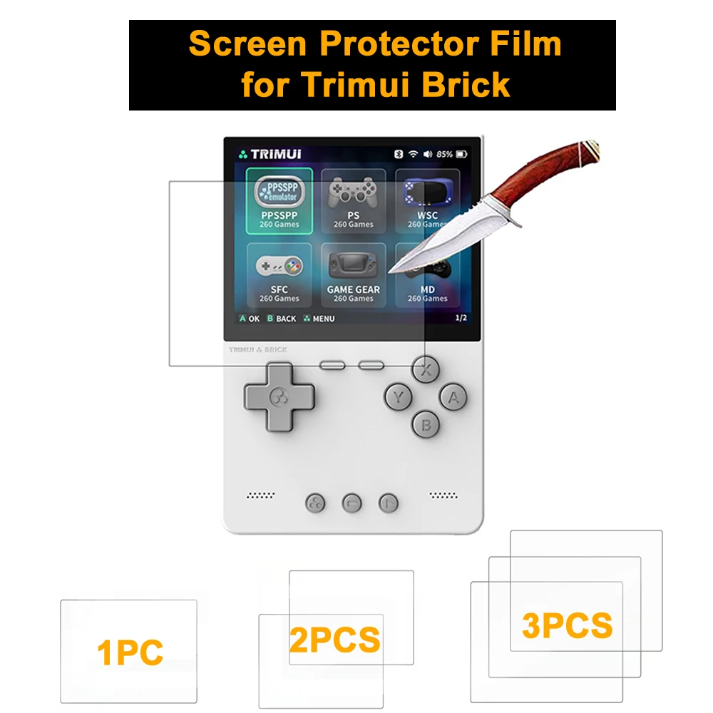Untuk Trimui Brick Konsol Film Pelindung Layar Film Kaca Tempered HD Tahan Gores untuk Aksesori Gaming Trimui Brick