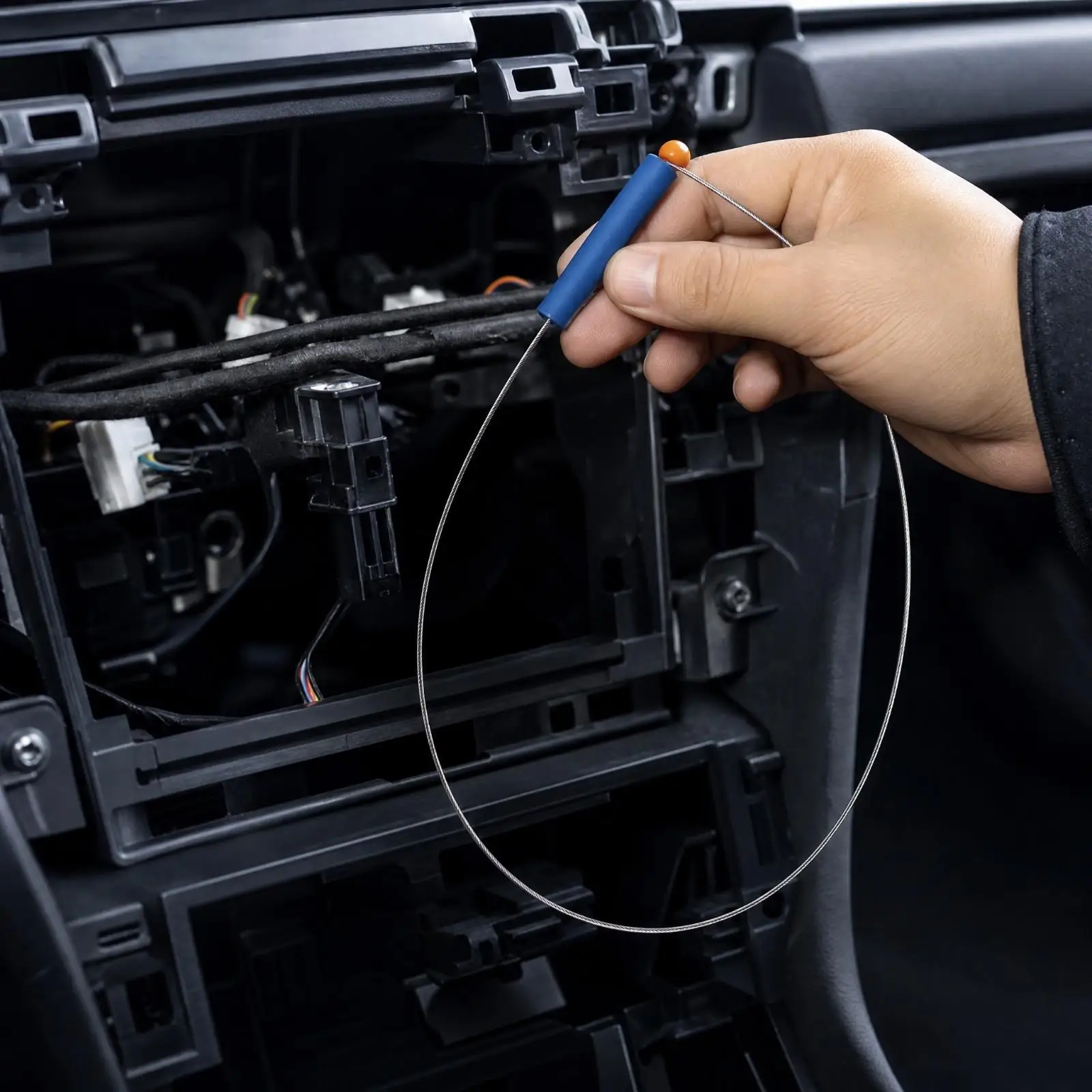 Car Audio Removal Tool Steel Cable Puller Flexible Stainless Wire for Trim Panel Interior Dismantling
