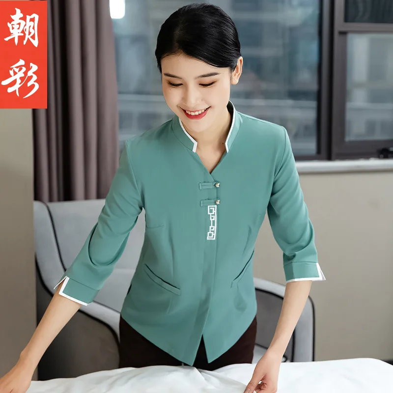 Housekeeping Cleaning Service Uniform Short Sleeve Summer Cleaning Suit Hotel Hotel Guest Room Community Property Work Clothes M