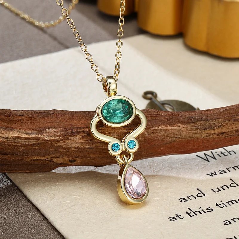 Exquisite Paired with Oval Shaped Water Droplet Shaped Synthetic Zircon Pendant Necklace for Women's Elegant Daily Wear Jewelry