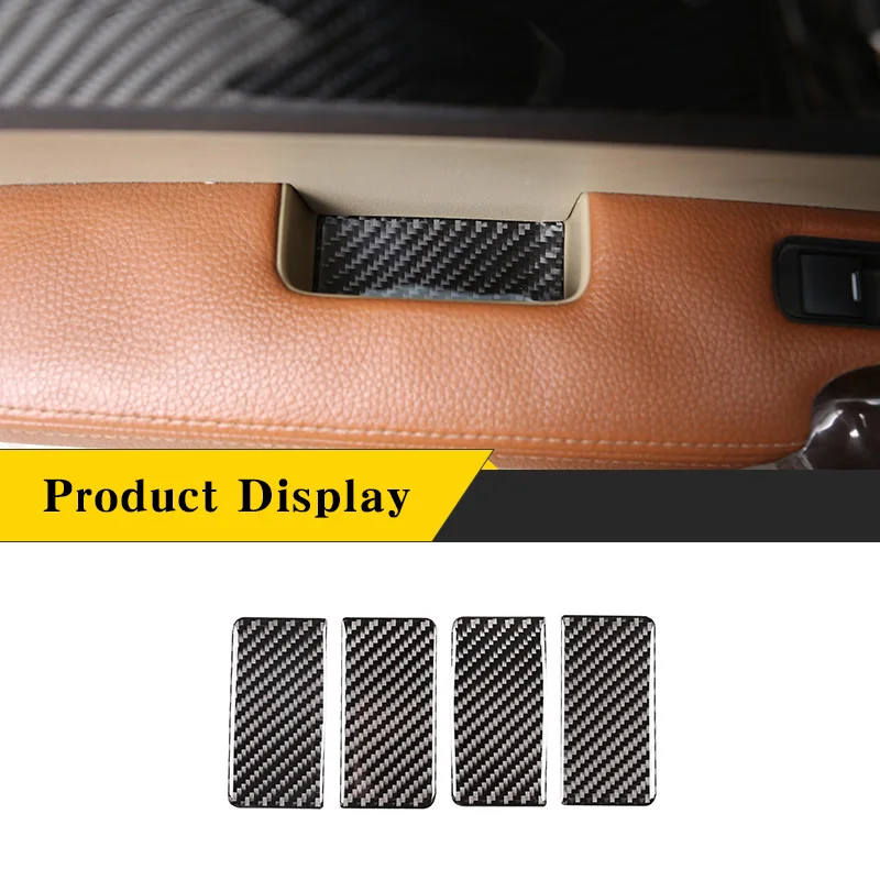 

For Honda CR-V CRV 2007-2011 Soft Real Carbon Fiber Auto Inner Door Armrest Storage Box Gasket Trim Interior Car Accessories