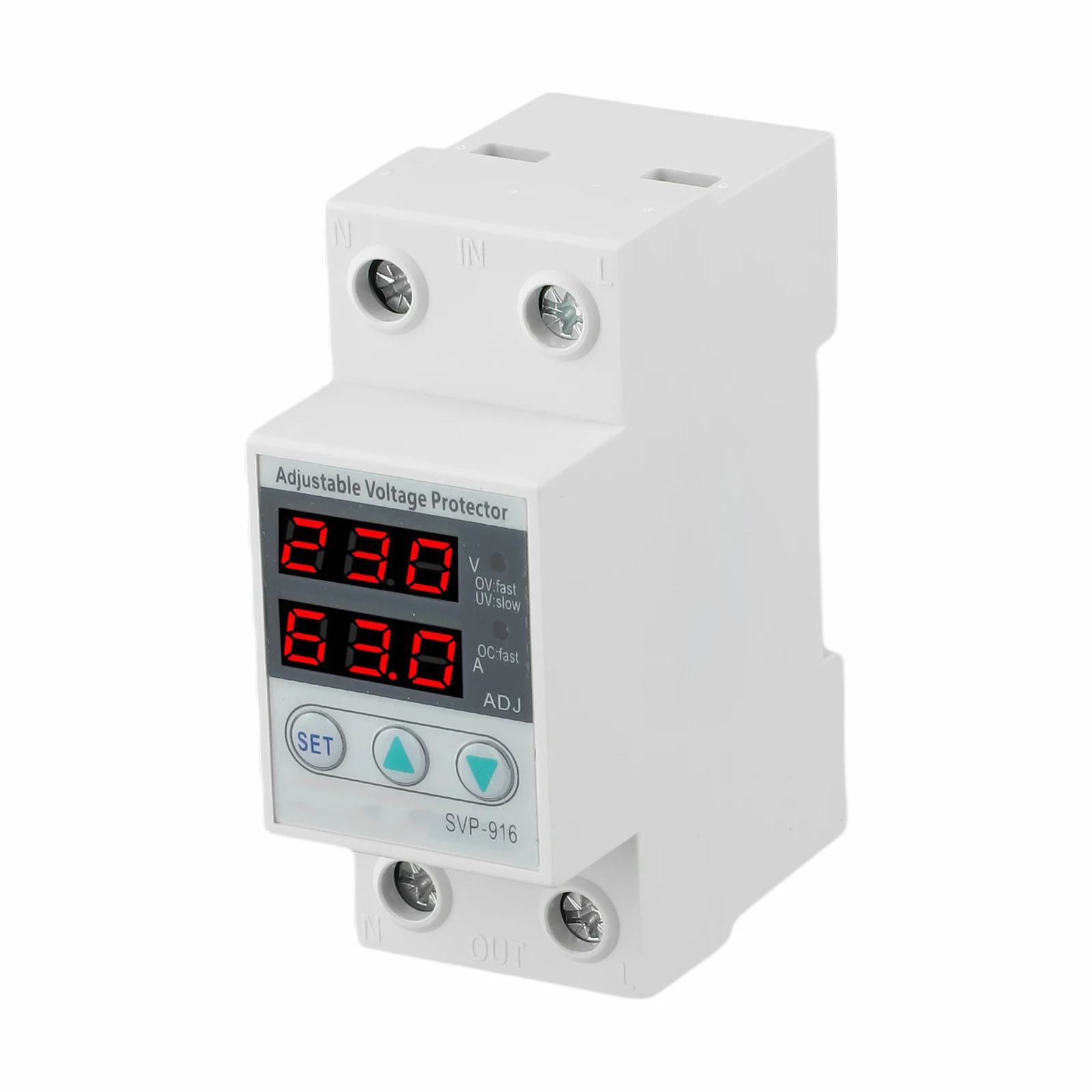

Adjustable Voltage Voltage Limiter Over Voltage Protection Automatic Reset Compatible With 40A 63A 80A Over-current Protection