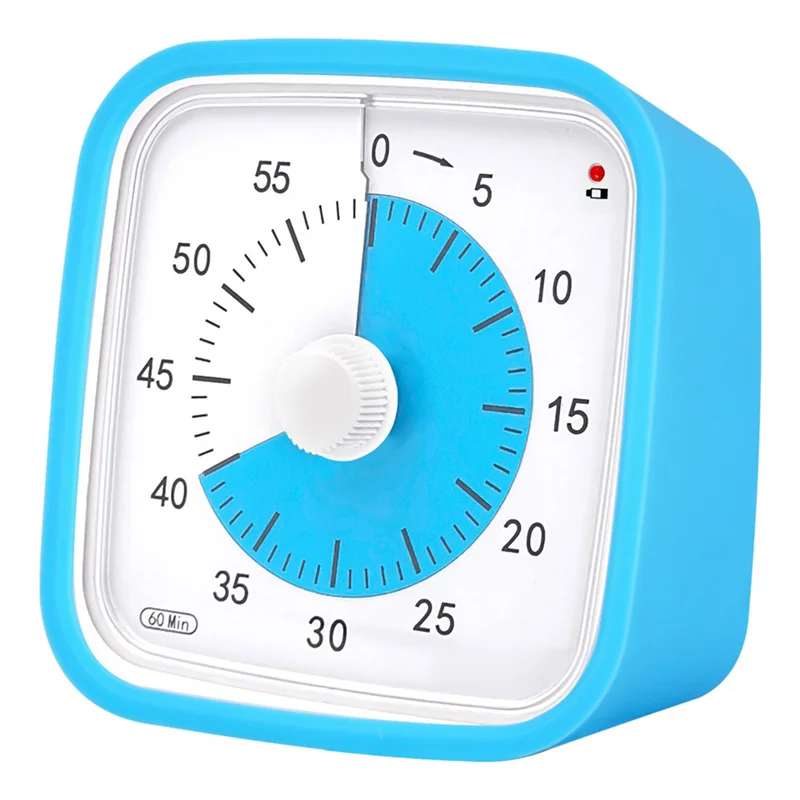 LICE-Children Student Study Manual Visual Timer Alarm Clock Kitchen Timer With Protective Cover Time Manager