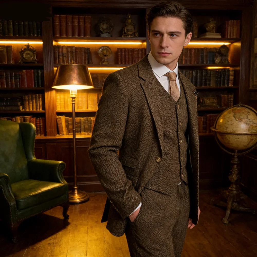 

Men's 3-Piece Solid Wedding Tuxedo Slim Fit One-Button Jacket with Shawl Lapel And Vest Pants Set for Groomsmen Formal Dinner