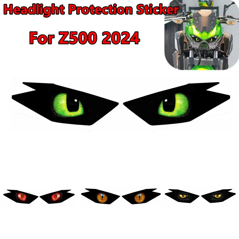 Motorcycle Headlight Guard Stickers Accessories For KAWASAKI Z500 2024-2026 Fit Z500 2026 Headlamp Decals Protection Stickers
