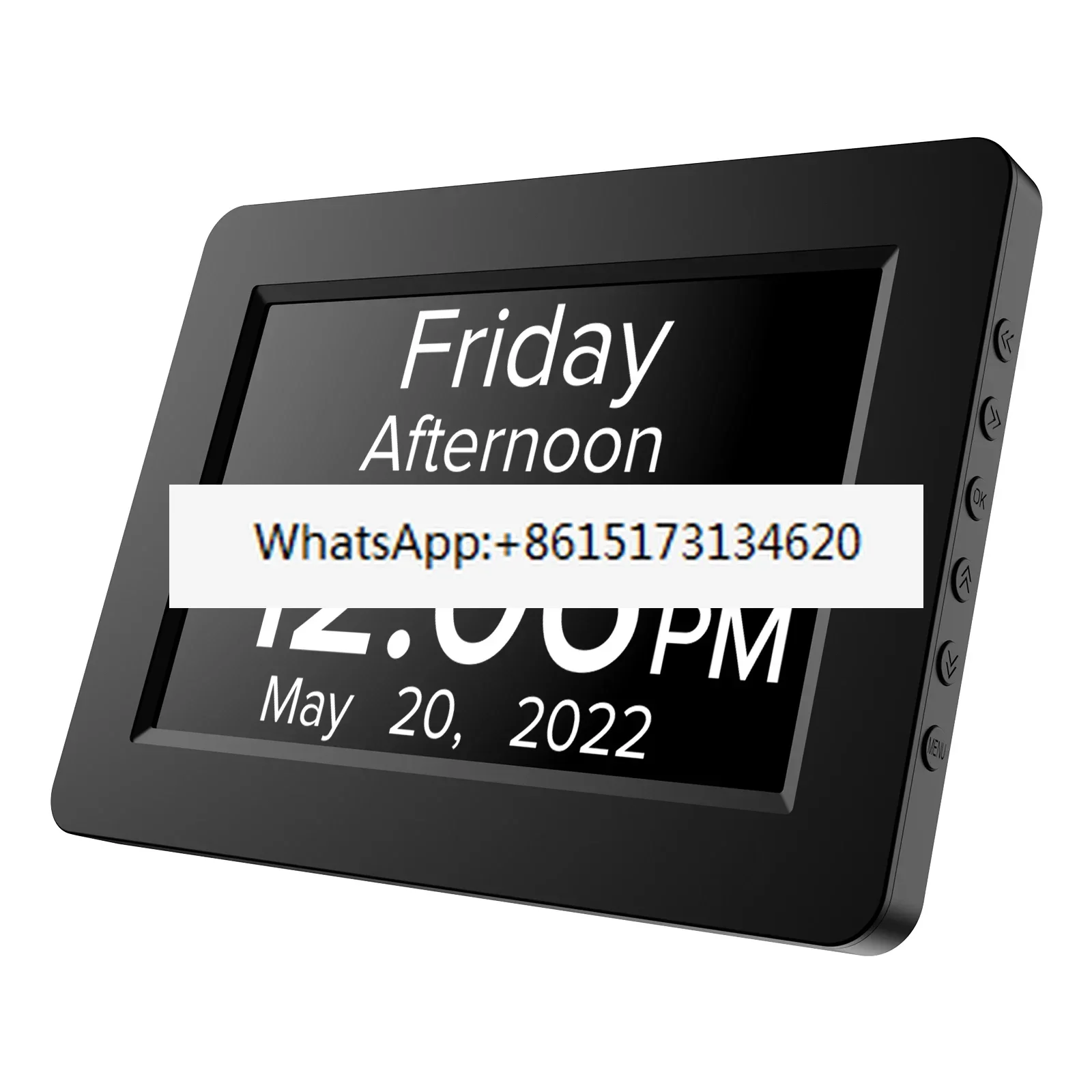 

CP047 LCD Big Screen Electronic 8 Inch Multi Language Dementia Calendar Table Clock With Stand