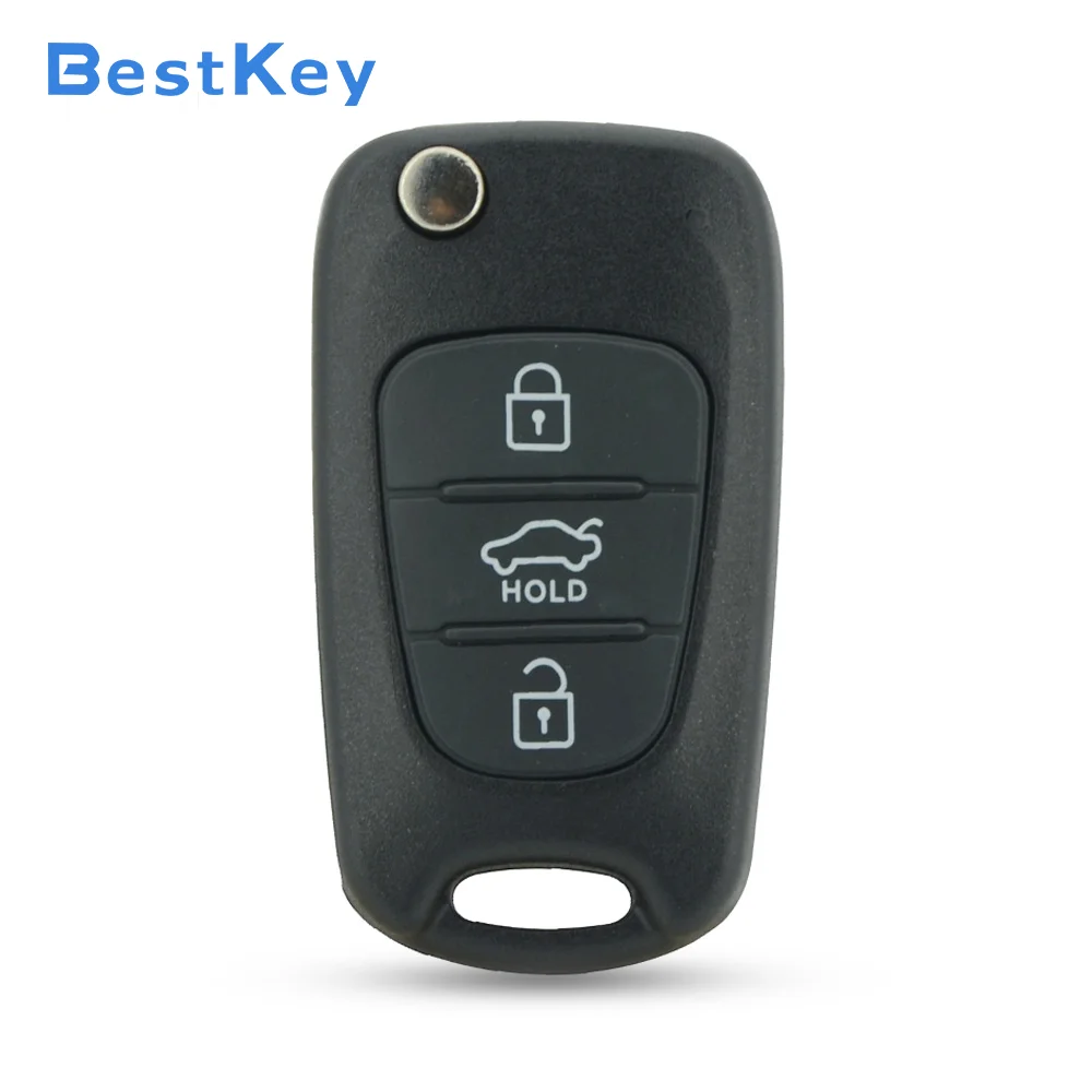 Best Key 3 Button Uncut Blade Flip Remote Key Shell Replacement Fob Case for Hyundai I20 I30 2008 2009 2010 2011 2012