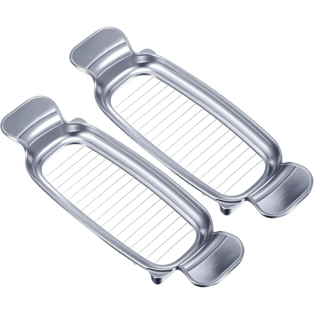 

2Pcs Butter Slicer Cutter Cheese Cutter, Stainless Steel Cheese Slicers for Block with Ergonomic Handle, Multi-Use Kitchen Food