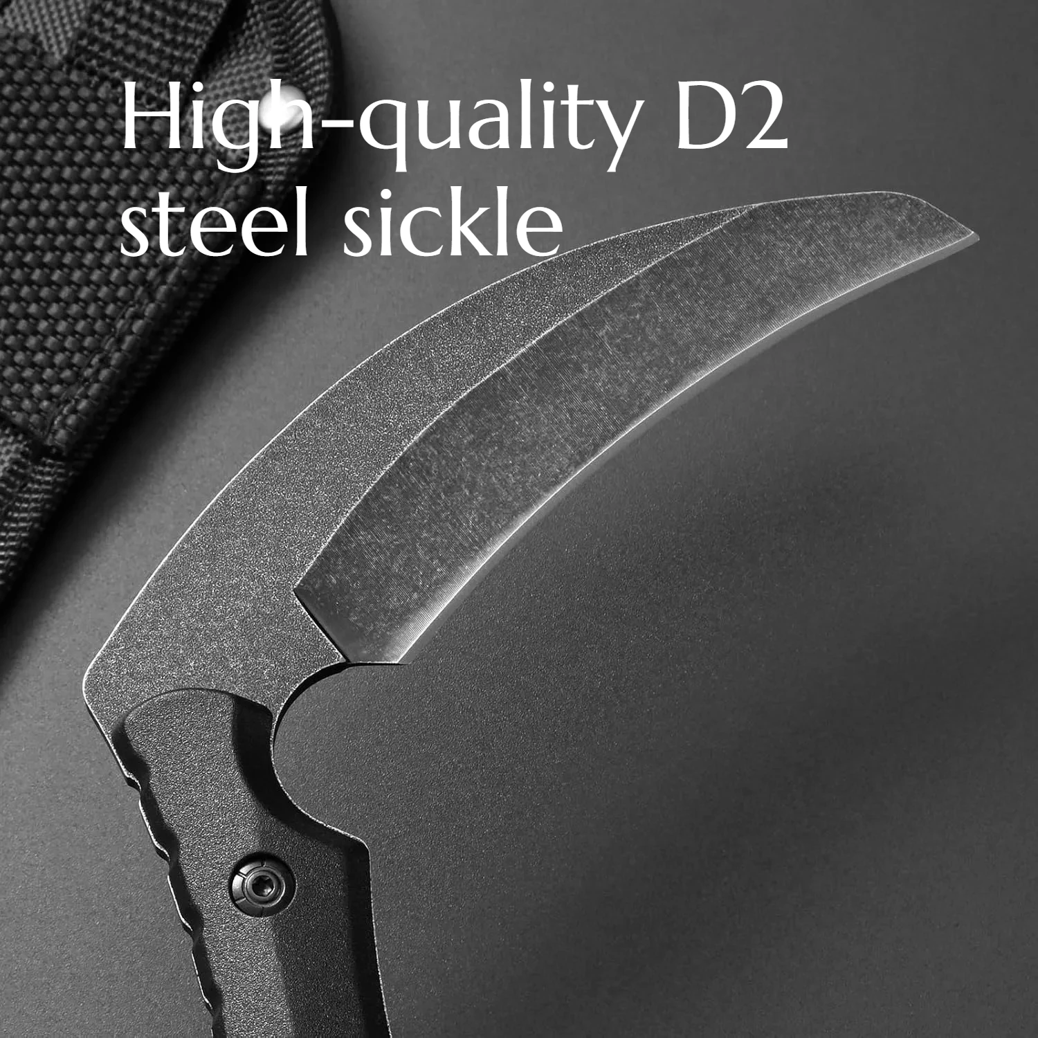 고품질 D2 강철 다기능 전술 낫은 야외 정원용 편리한 수동 제초 EDC 도구입니다.