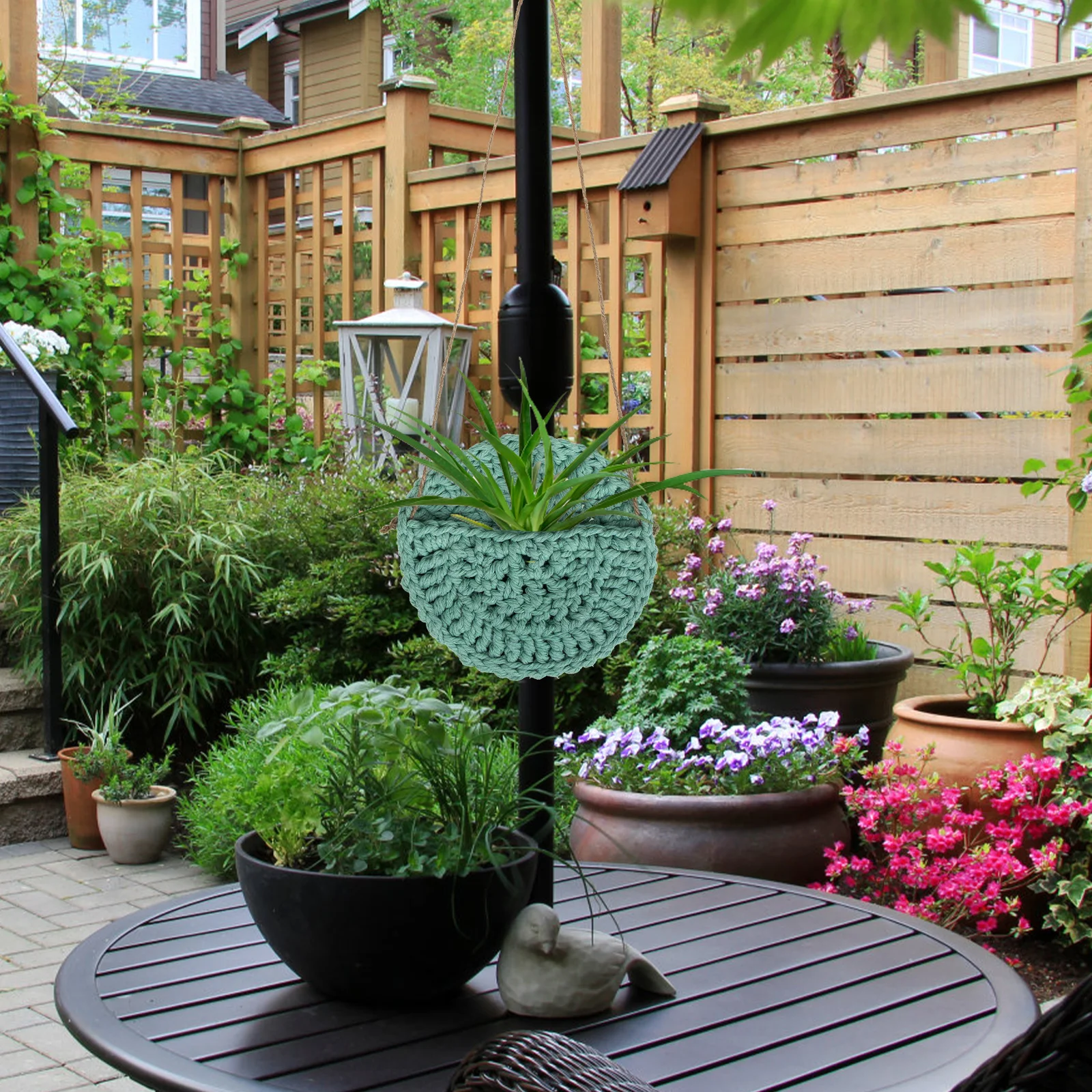 

Подвесной карман для воздушных растений в скандинавском стиле, стильный хлопковый карман для вязания крючком, домашний настенный подвесной мешок для цветов для гостиной