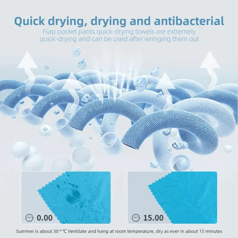 HIKEMAN منشفة خارجية سريعة الجفاف - منشفة رياضية محمولة للتخييم وصالة الألعاب الرياضية واللياقة البدنية |   نسيج ممتص للعرق وتبريد الثلج