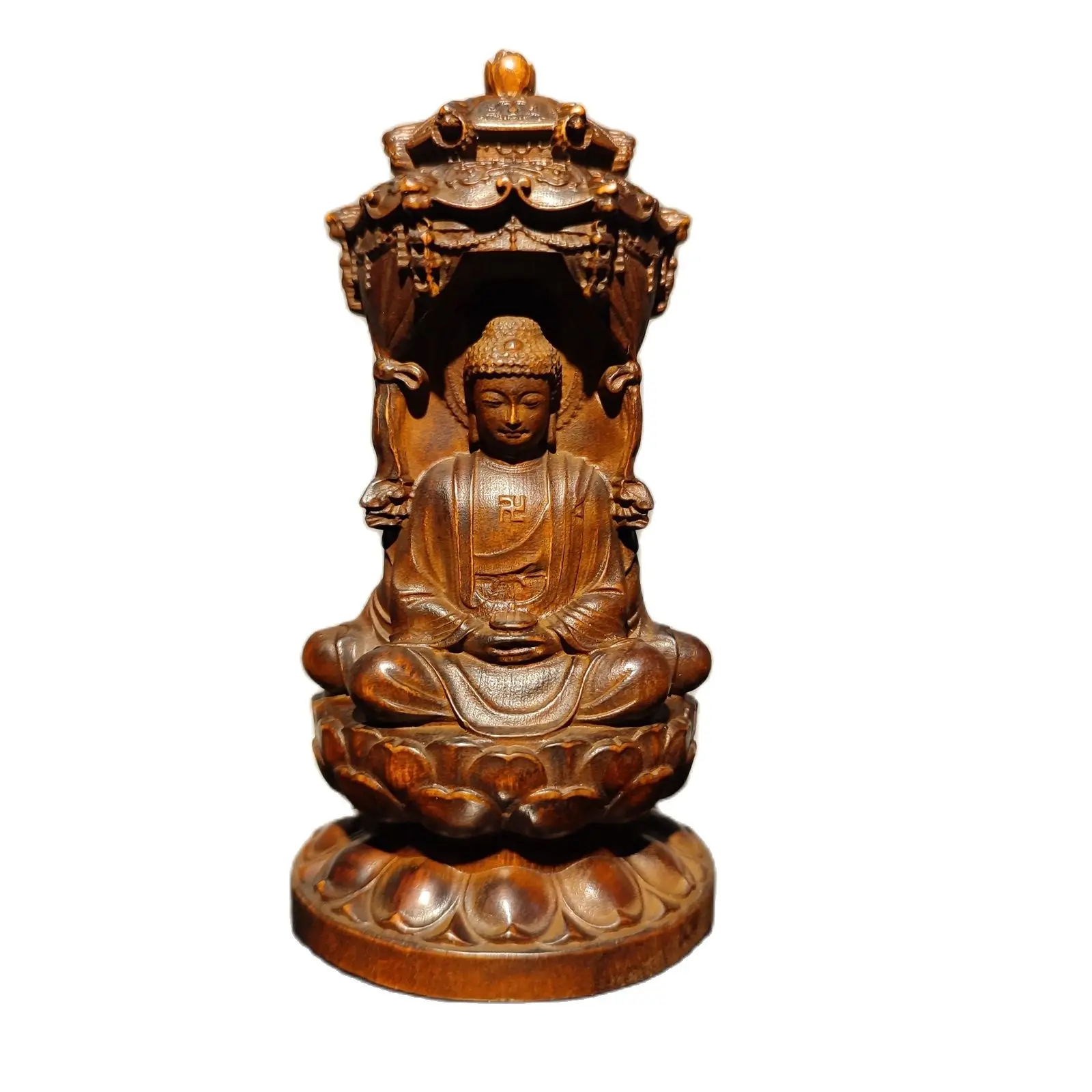 3 side vintage Chinese wood carving home decorativas buddha Kwan-yin prayer buddhist room Study souvenir hobby collect