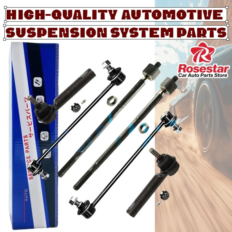 

A Set of 6 Pieces Front Inner Outer Tie Rod Ends Sway Bars for 2009 - 2019 Toyota Corolla Matrix