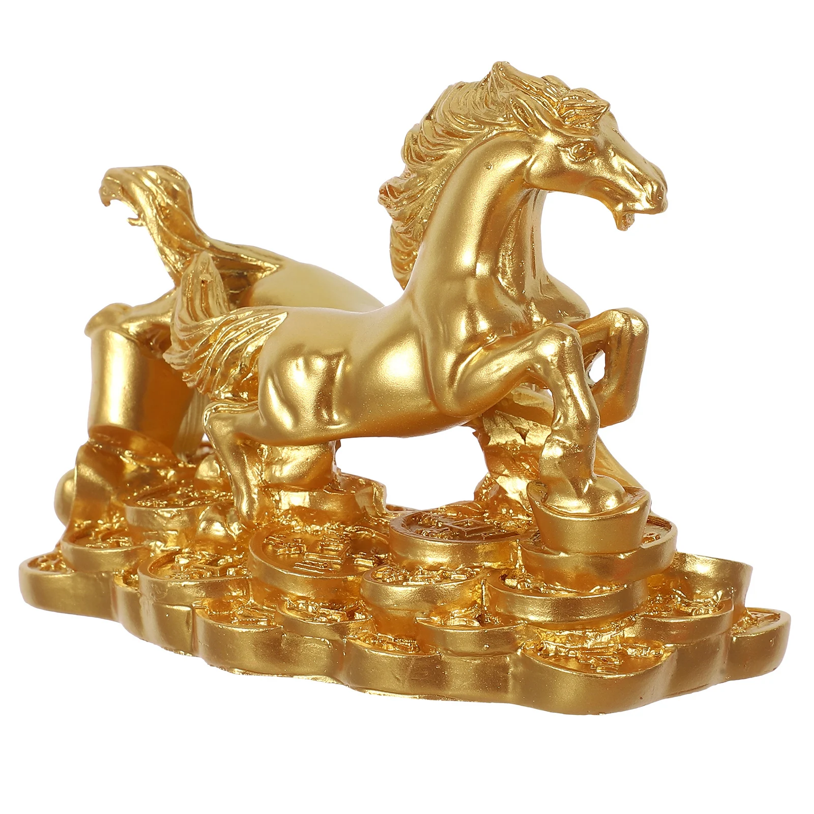 

Decors Horse Resin Statue Decoration Household Figurines Home Golden Statues Elegant Sculpture