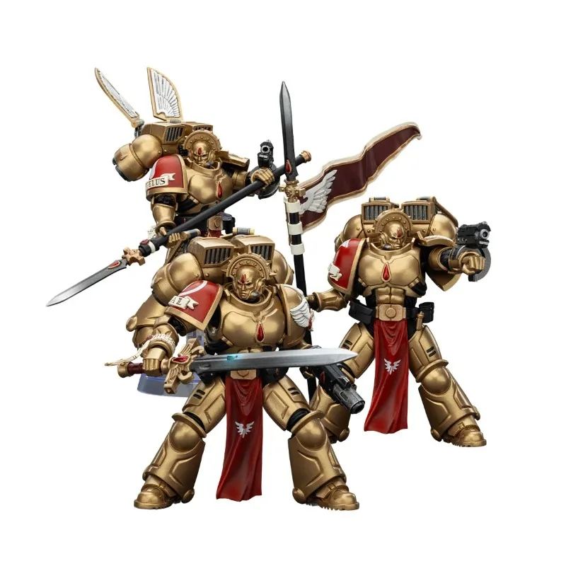 In Stock JOYTOY Warhammer40K 1/18 Action Figure Blood Angels Sanguinary Guard 3PCS figures Toys Gifts Collection view 5